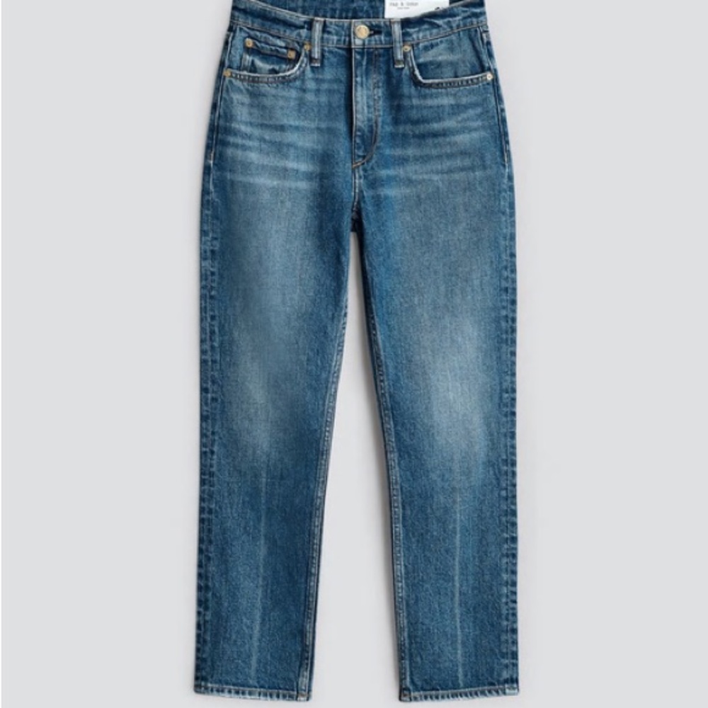 rag & bone - Wren high-rise slim straight jean - Huntley